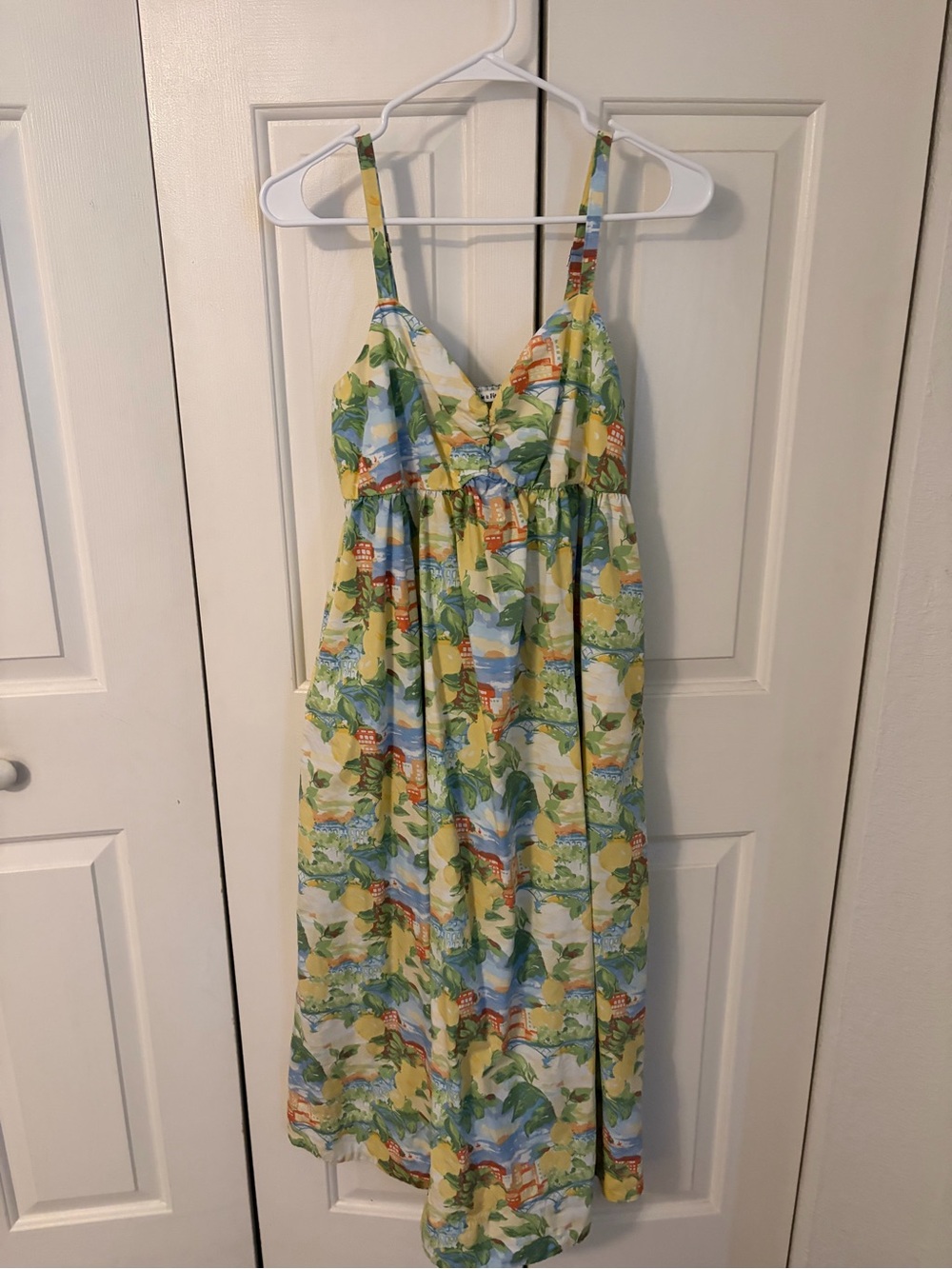 Abercrombie & Fitch Tropical Print Maxi Dress in Green, Blue & Orange